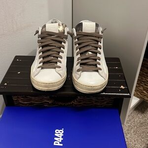 P448 mid top sneakers size 38.  Worn twice!!!!